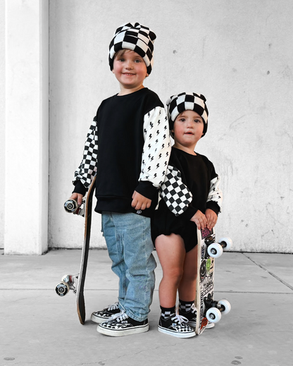 RAD • CREWNECK • CHECKERED + BOLTS