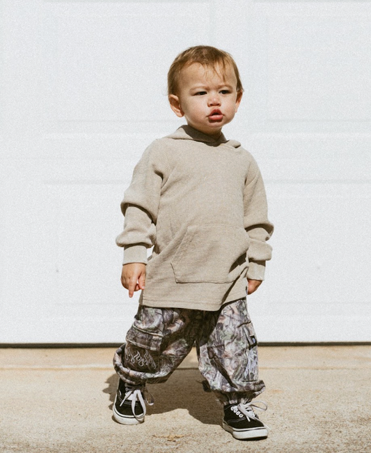 SAND WASHED • WAFFLE HOODIE