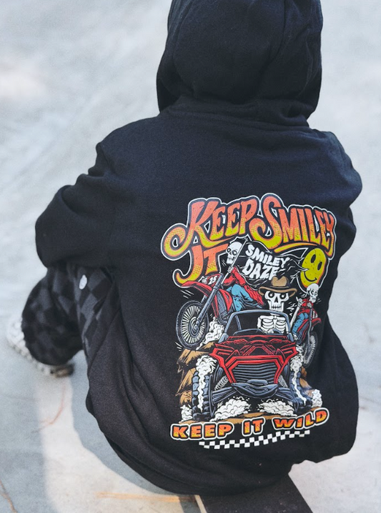 KEEP IT SMILEY • GRAPHIC BAMBOO FLEECE HOODIE