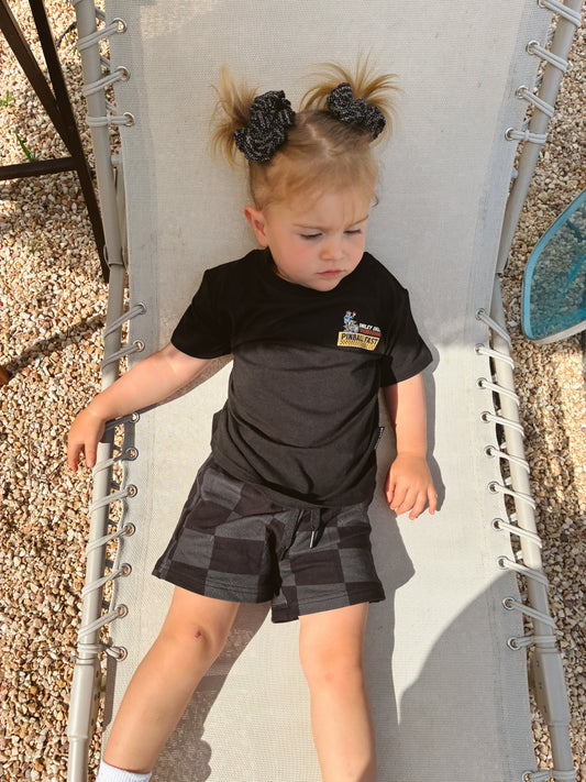 BLACK & GRAY CHECKERED • SHORTS