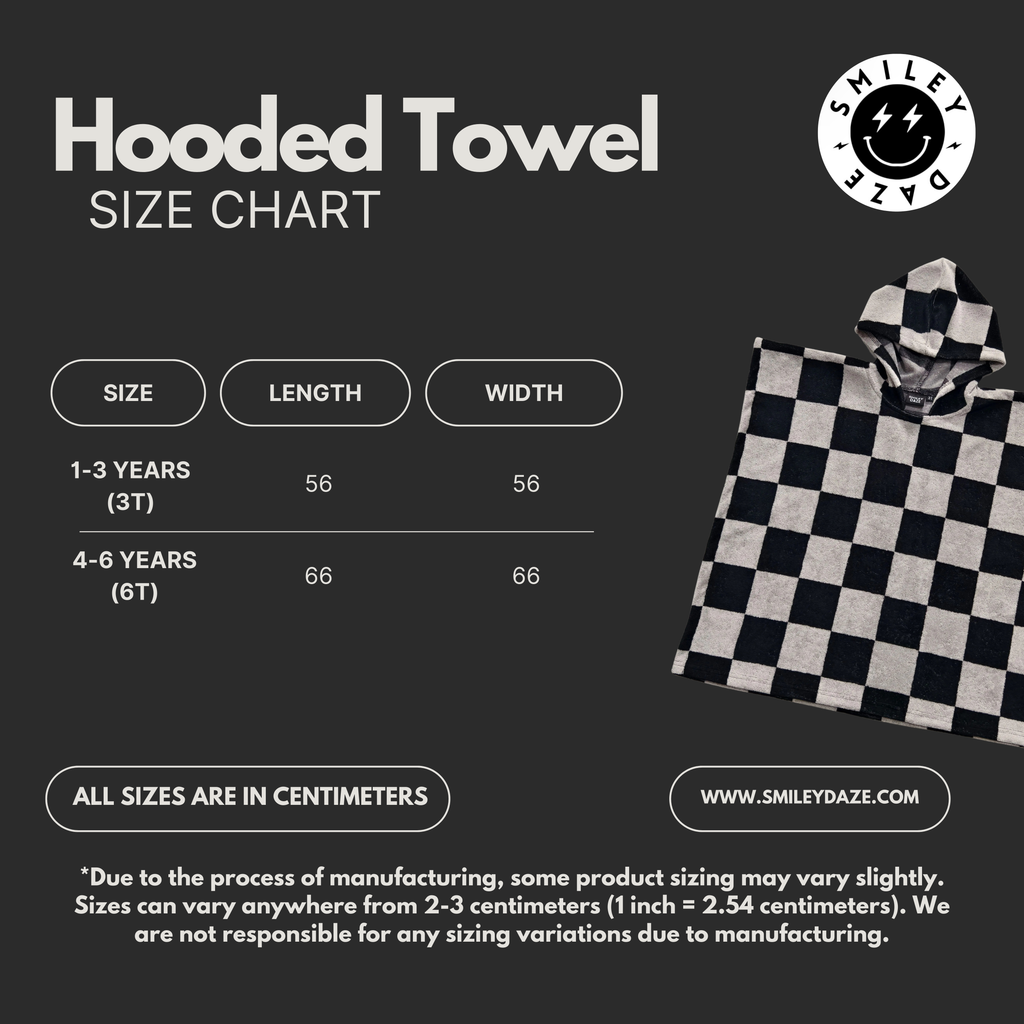 DRY DAZE AHEAD • CHECKERED HOODED TOWEL